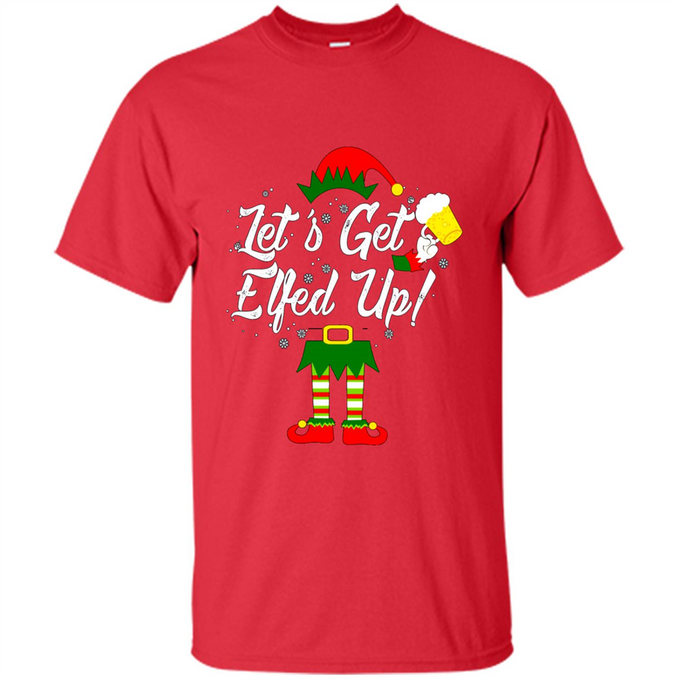 Let's Get Elfed Up Drinking Beer Christmas PINGPONG