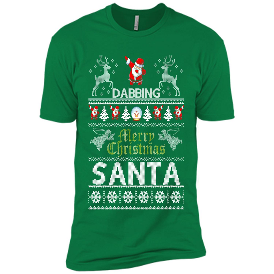 Dabbing Santa Ugly Christmas - Premium Short Sleeve T-Shirt