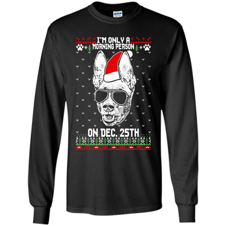 Morning Person Pharaoh Hound Funny Xmas - Long Sleeve T-Shirt