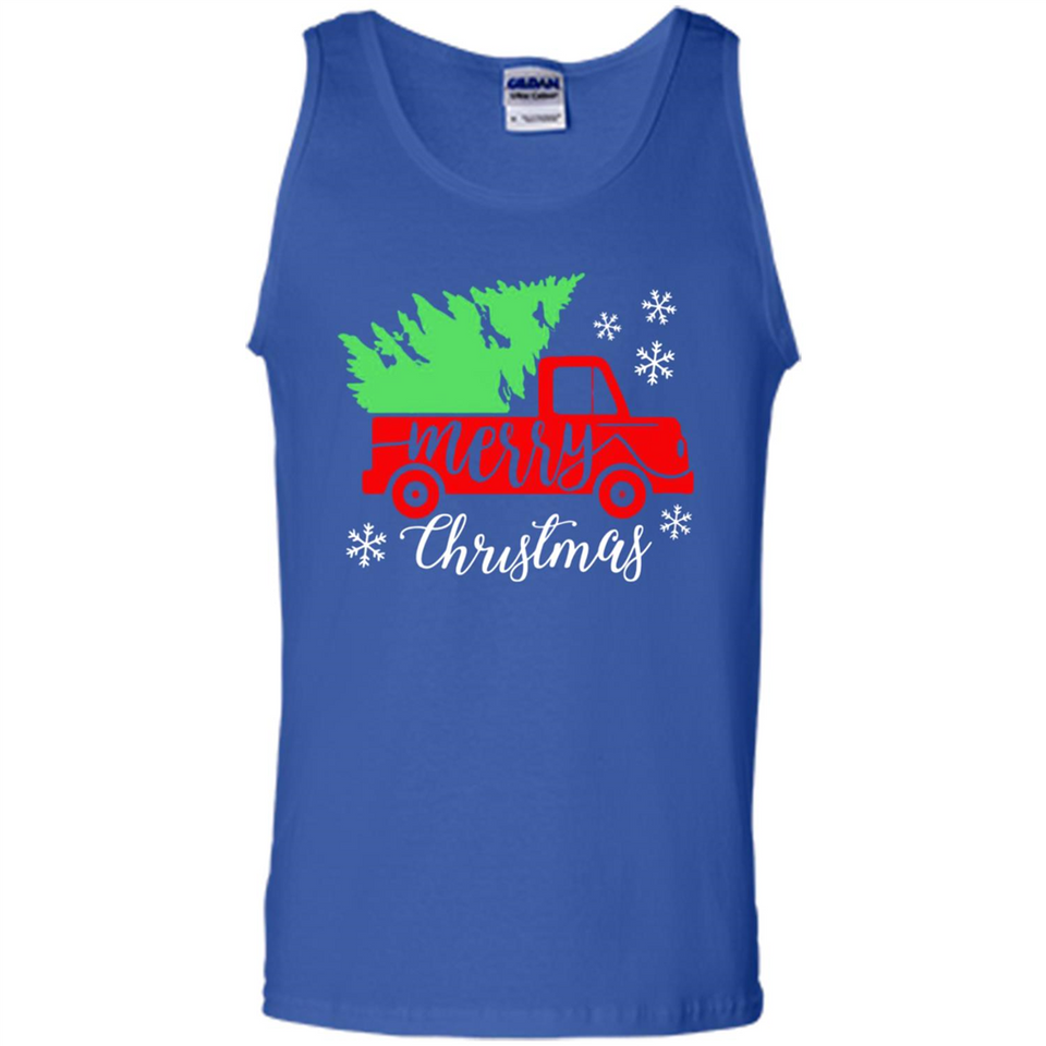Vintage Christmas Classic Truck T-Shirt with Snow and Tree
