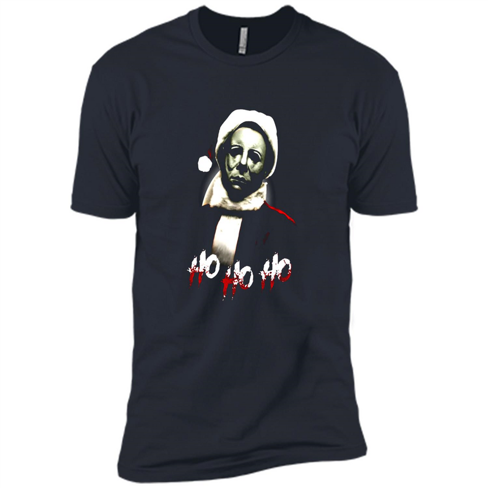 Santa Michael Myers Ho Ho Ho Merry Christmas Sweatshirt - Premium Short Sleeve T-Shirt