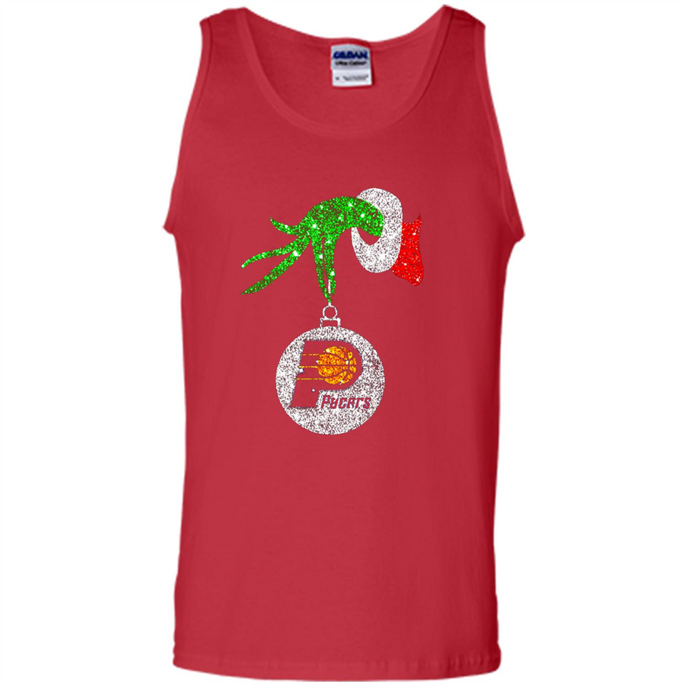 Amazing tee Indiana Pacers Glitter Grinch Monogram Ornament Christmas Gift - Tank Top
