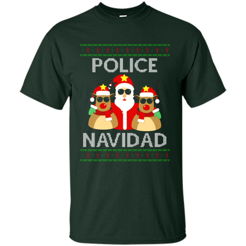 FUNNY POLICE NAVIDAD T-SHIRT Santa Christmas Party - Shirt