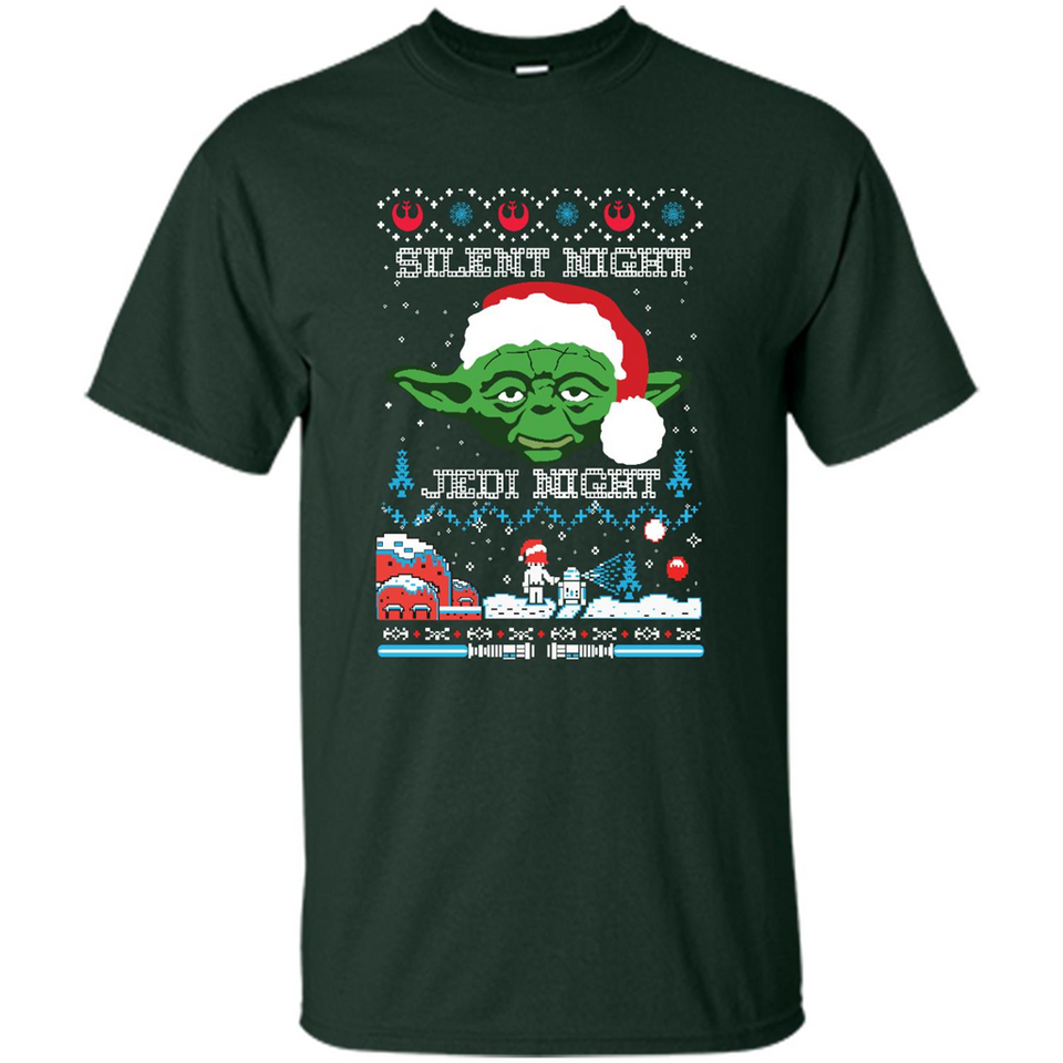 YODA SILENT NIGHT JEDI NIGHT CHRISTMAS UGLY SWEATER