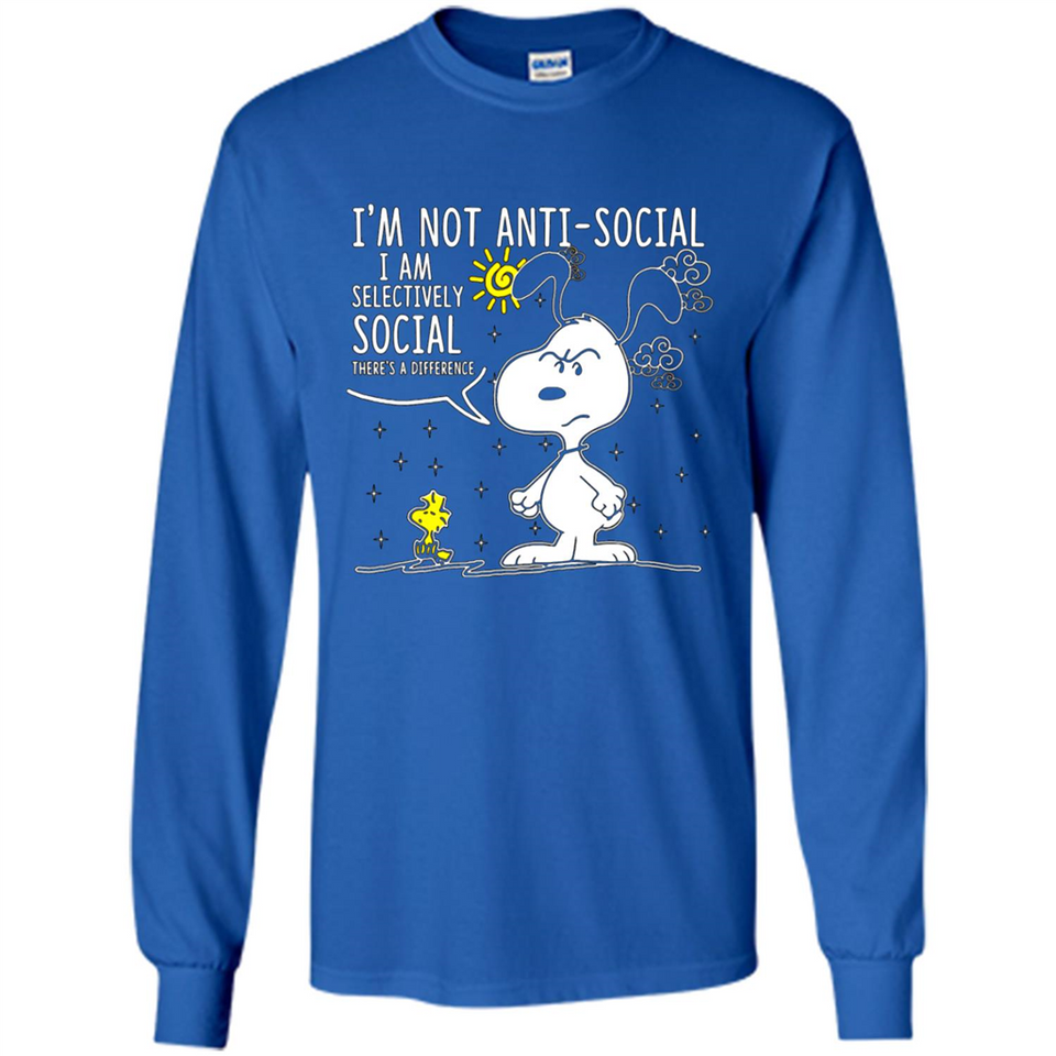 Snoopy I'm Not Anti-Social I Am Selectively Social