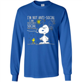 Snoopy I'm Not Anti-Social I Am Selectively Social