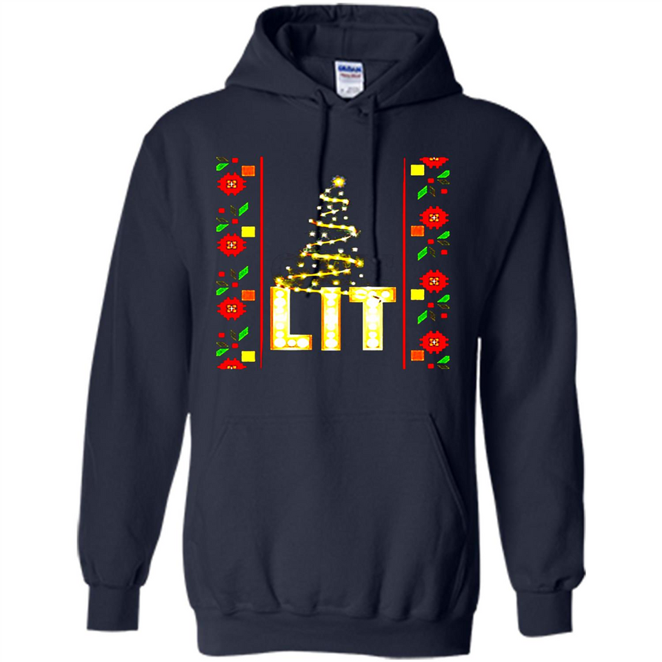 Funny Lets Get Lit Christmas Tree - Hoodie