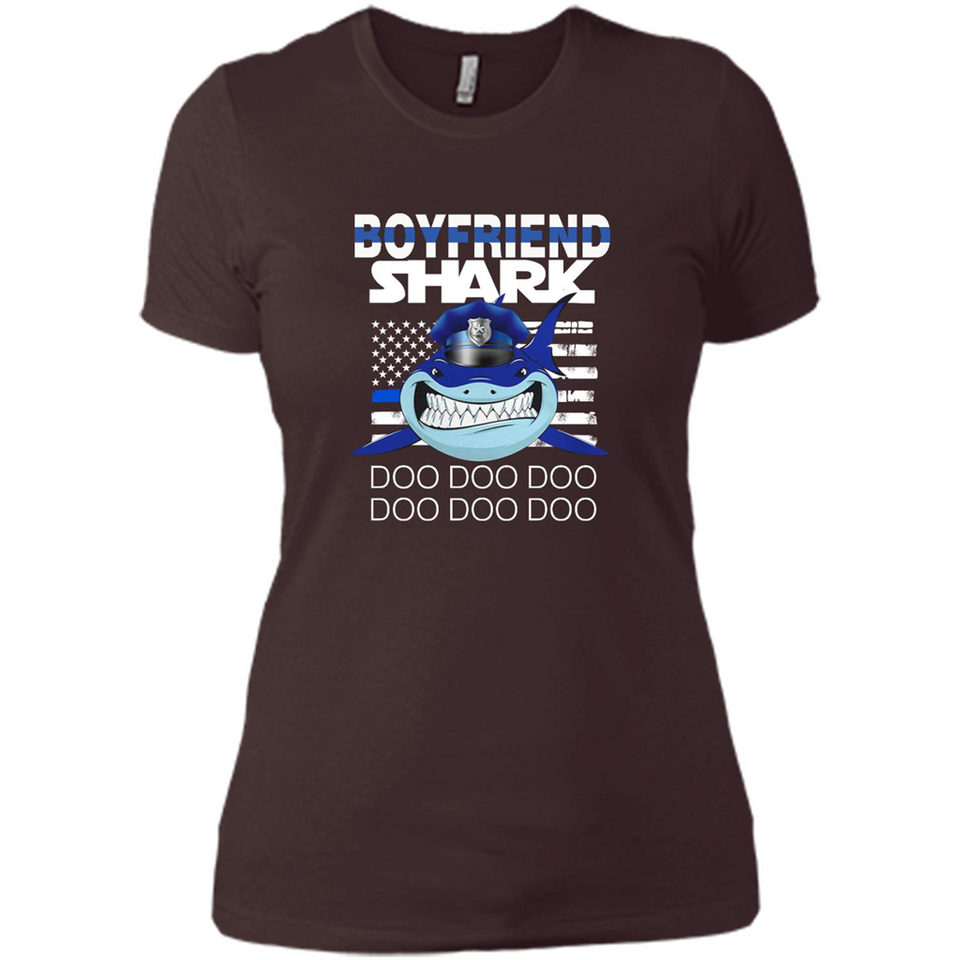 Police boyfriend Shark Blue Line Tee