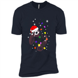 Cute Christmas Choloepus Sloth Santa Led Light Mug - Premium Short Sleeve T-Shirt