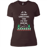 Merry Christmas You Filthy Animal Sweatshirt PINGPONG