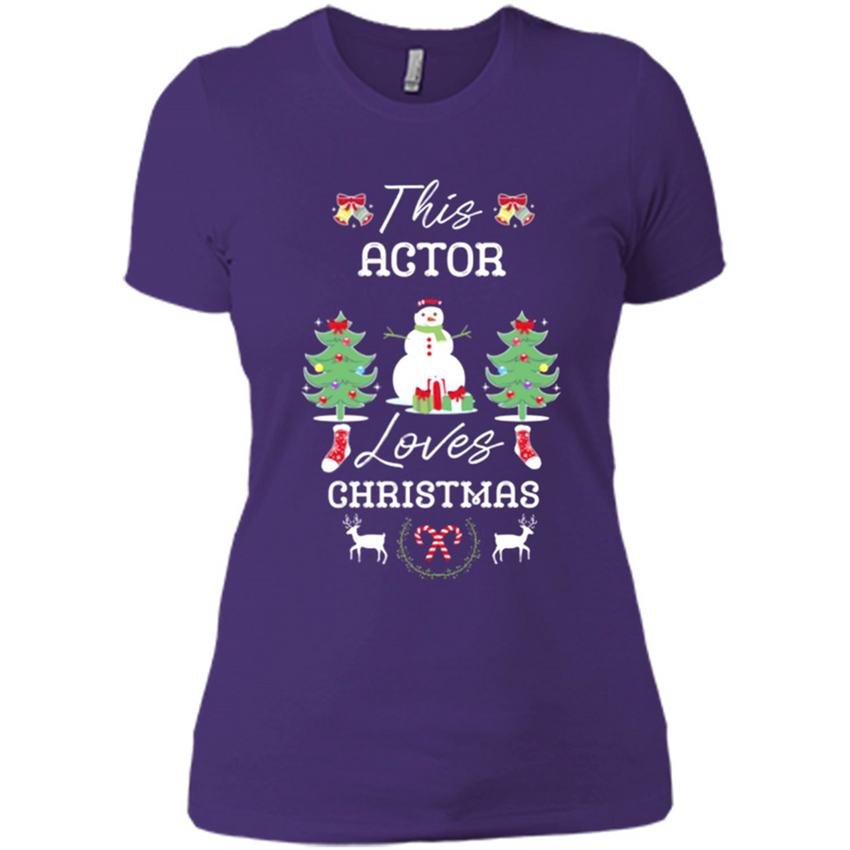 This Actor Loves Christmas Tree Shirt with Snowman