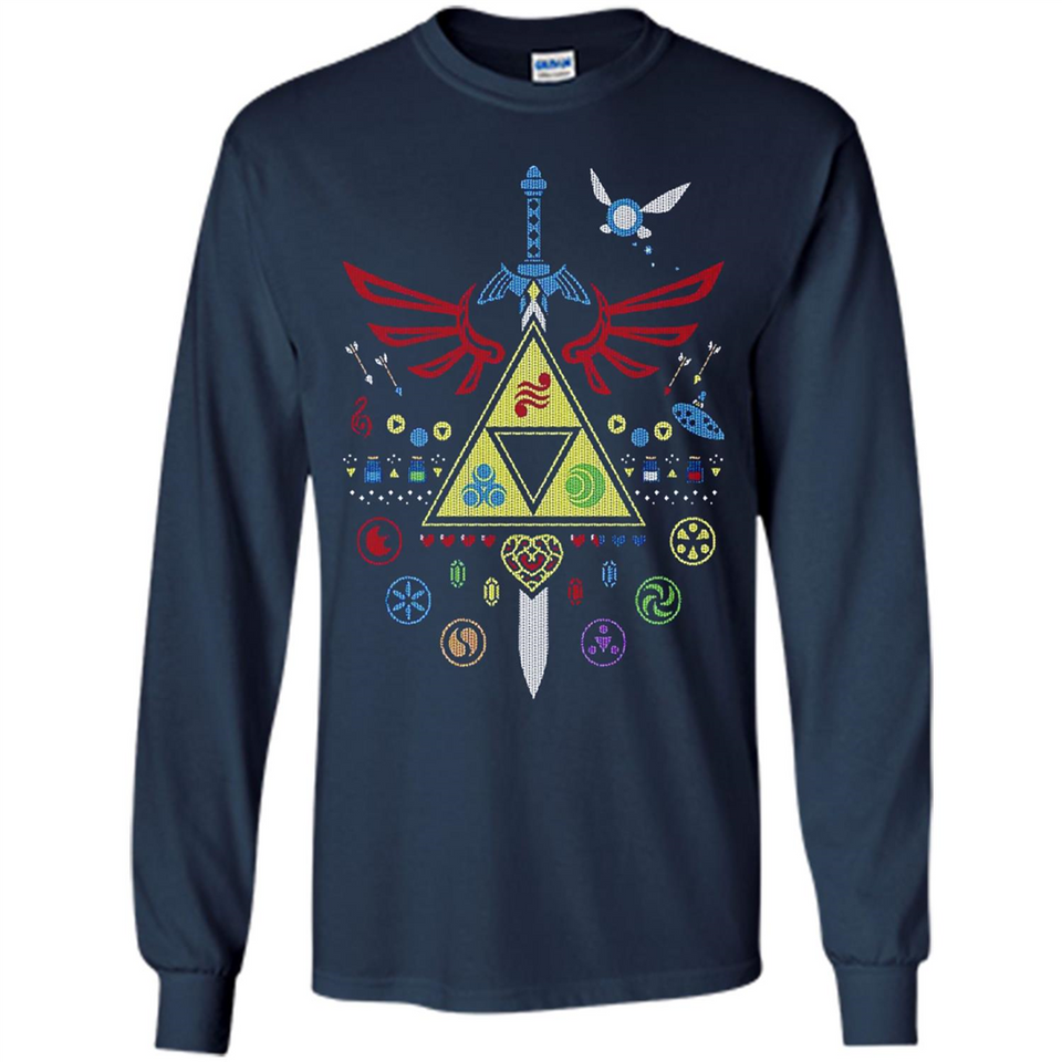 Song of Christmas Time the Legend of Zelda Ugly Sweater Perfect Christmas - Long Sleeve T-Shirt