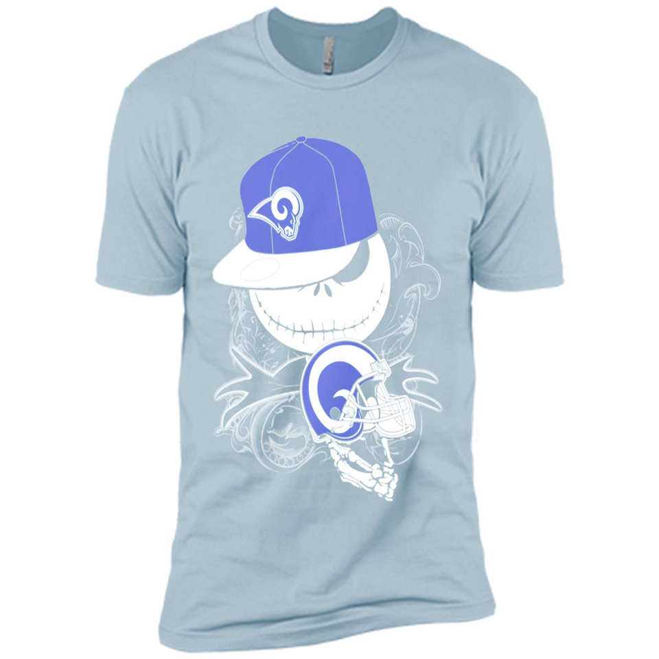 Jack Skellington The Nightmare Before Christmas-Rams Football - Premium Short Sleeve T-Shirt