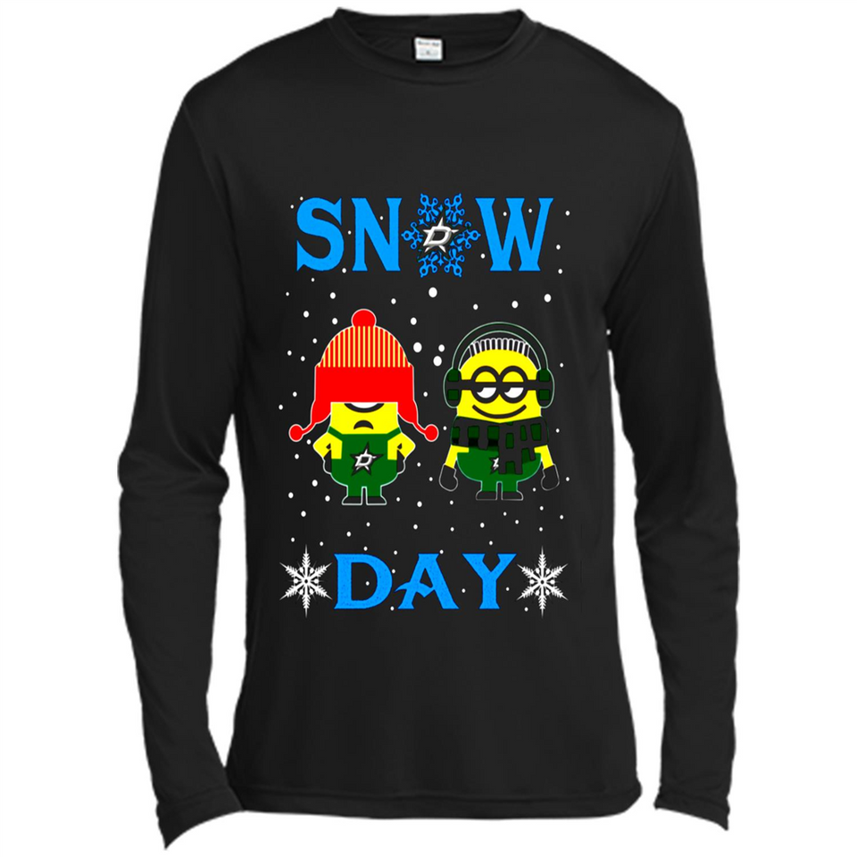 Snow Day Shirt For Dallas Stars Vs Minion Fans pingpong