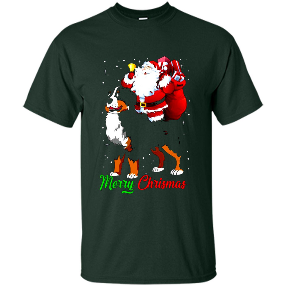 Merry Christmas Santa Claus With Big Dog sweater PINGPONG