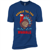 Thanksgiving Gobble Wobble Turkey - Premium Short Sleeve T-Shirt