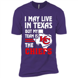 I May Live In Texas But My Team Is The Chiefs - Premium Short Sleeve T-Shirt