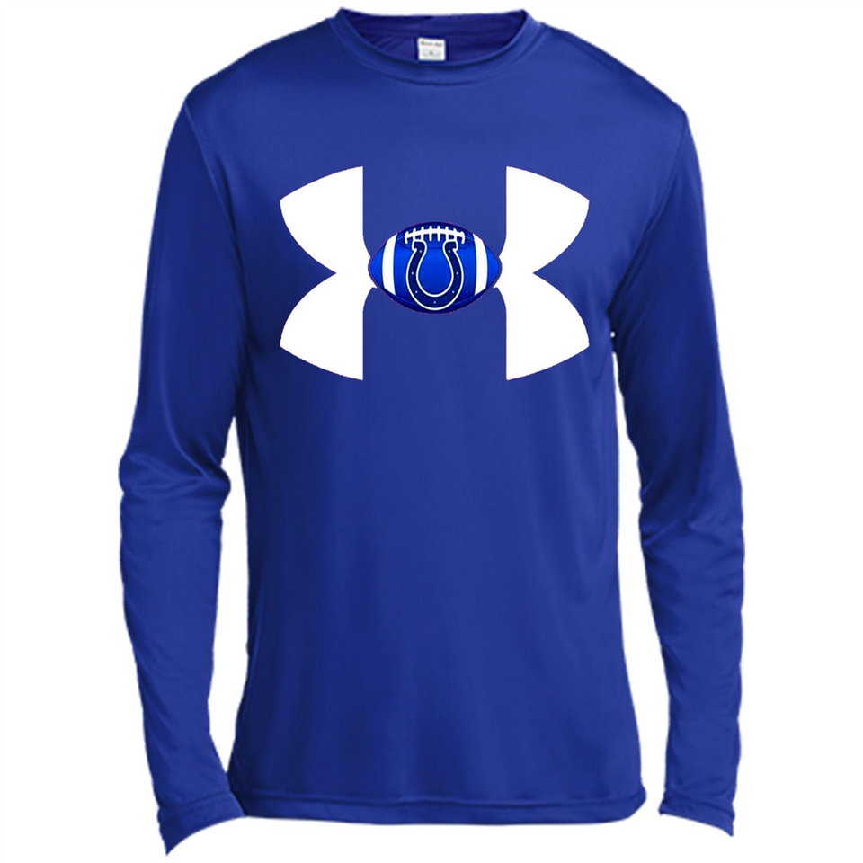 Indianapolis Colts Under Armour Logo - Canvas Long Sleeve T-Shirt