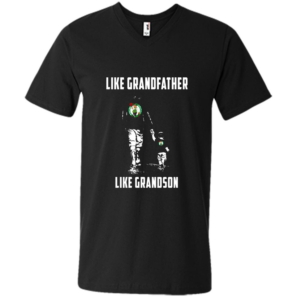 Boston Celtics Like GrandFather Like GrandSon - Men's V-Neck