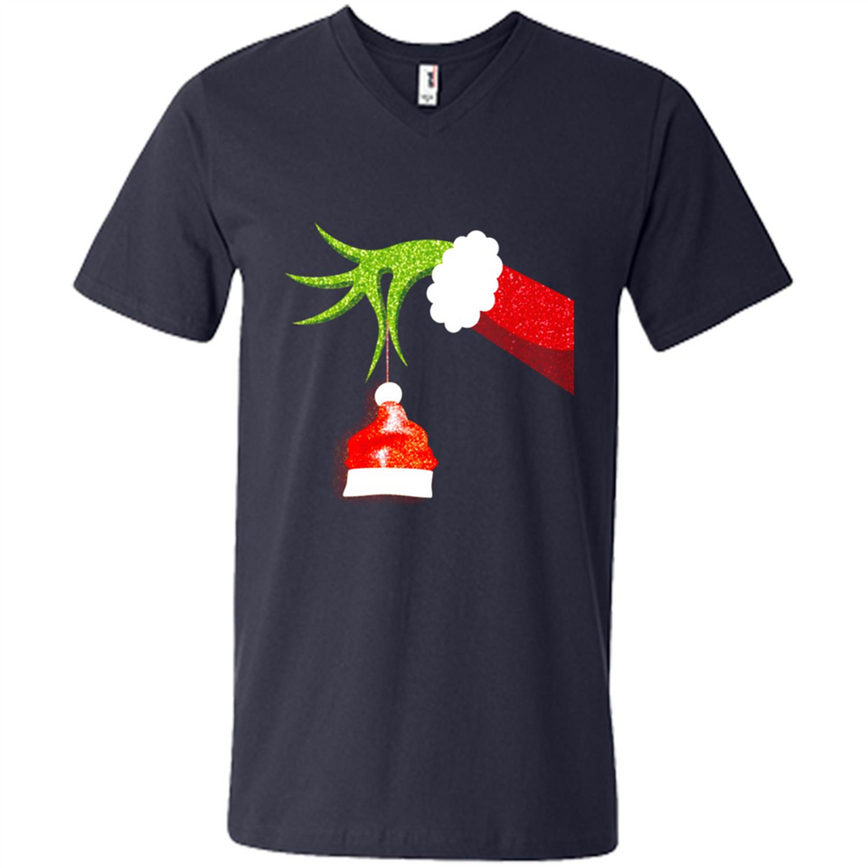 Funny Grinch Hand Holding Santa Hat Ornament Christmas PING PONG