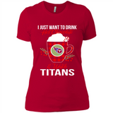 I Just Want To Drink Hot Chocolate & Watch Tennessee Titans Ugly Christmas Sweater PINGPONG
