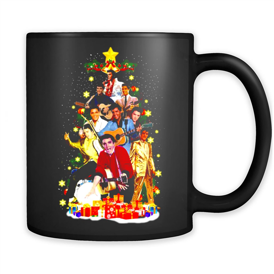 Glitter Rhinestone Christmas Elvis Presley Christmas PING PONG
