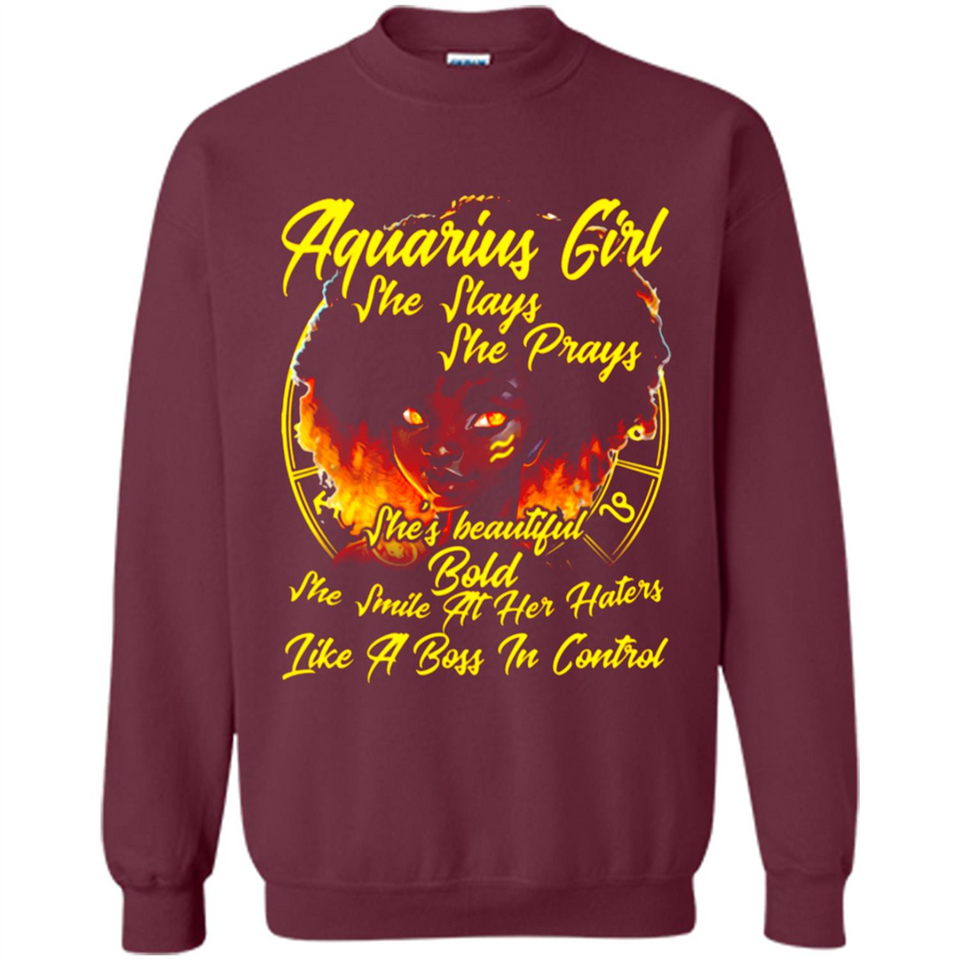Aquarius Girl She Slays She Prays Zodiac Sign PINGPONG