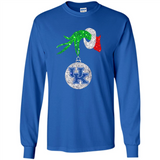 Amazing shirt Kentucky Wildcats Glitter Grinch Monogram Ornament Christmas Gift - Long Sleeve T-Shirt