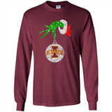 Amazing Iowa State Cyclones Glitter Grinch Monogram Ornament Christmas Gift - Long Sleeve T-Shirt
