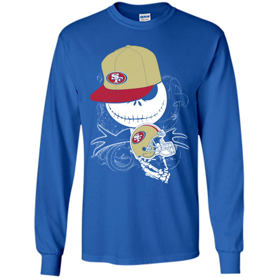 Jack Skellington The Nightmare Before Christmas-49ers Football - Long Sleeve T-Shirt