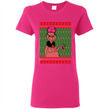 Grinch Nurse Ugly Christmas Sporty T-Shirt PINGPONG - Ladies Short-Sleeve
