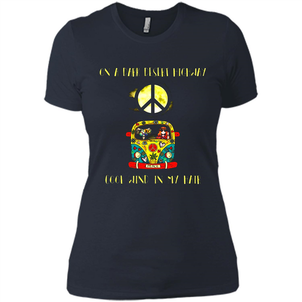 Peace-On A Dark Desert Highway Cool Wind In My Hair Shirt PINGPONG - Ladies' Boyfriend T-Shirt