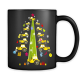 Tractor Car Christmas Tree T-shirt For Drivers