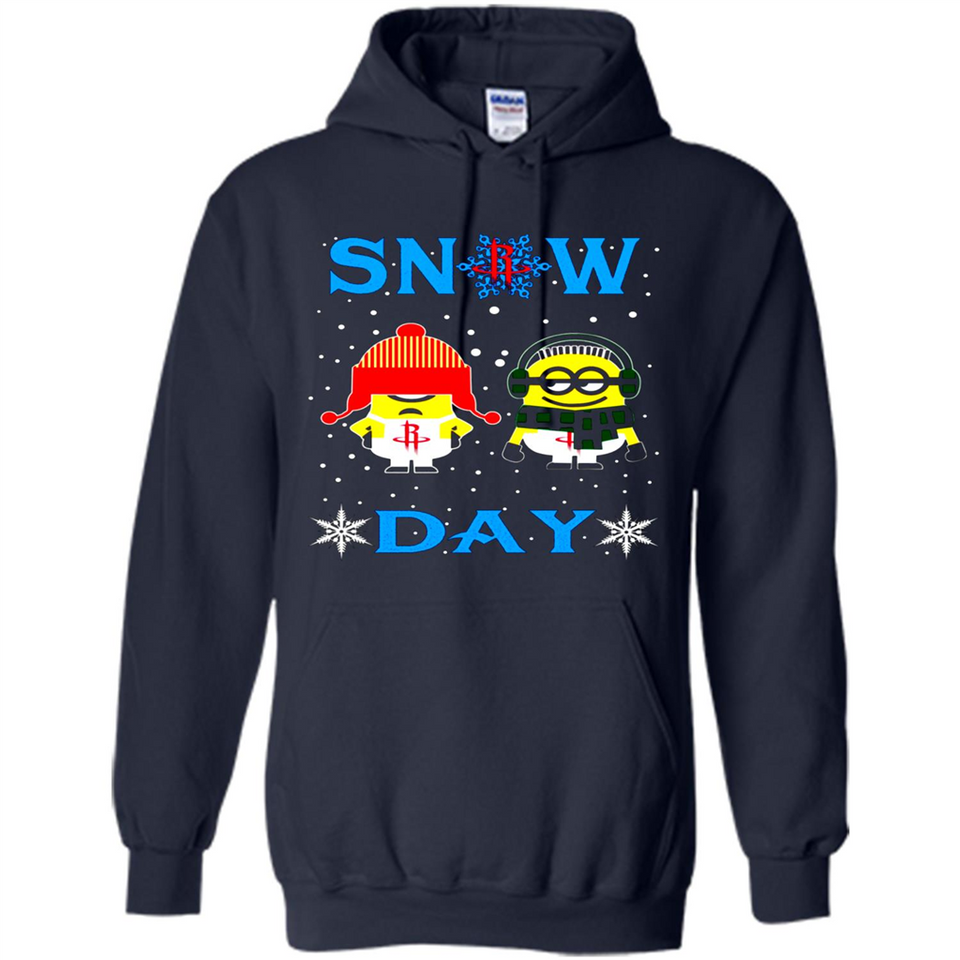 Snow Day Shirt For Houston Rockets Vs Minion Fans pingpong