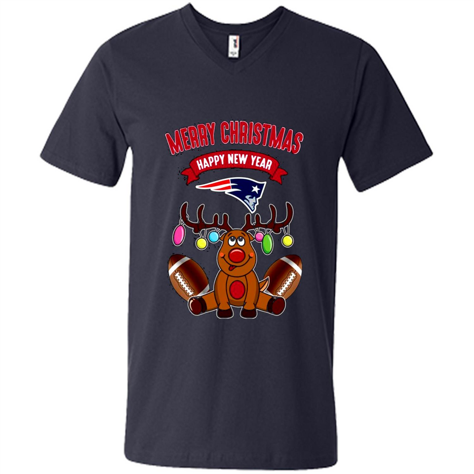 New England Patriots NFL Reindeer Funny Merry Christmas And Happy New Year
