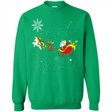 Christmas Unicorn Rudolph and Santa - Sweatshirt