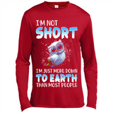 The owl I'm not short I just more down to Earth than most people - Canvas Long Sleeve T-Shirt