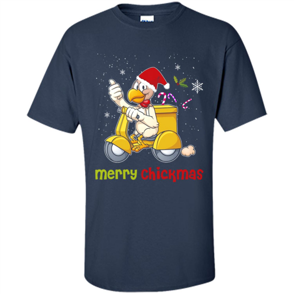 Funny Santa Christmas Chicken Shirt - Merry Chickmas - Shirt