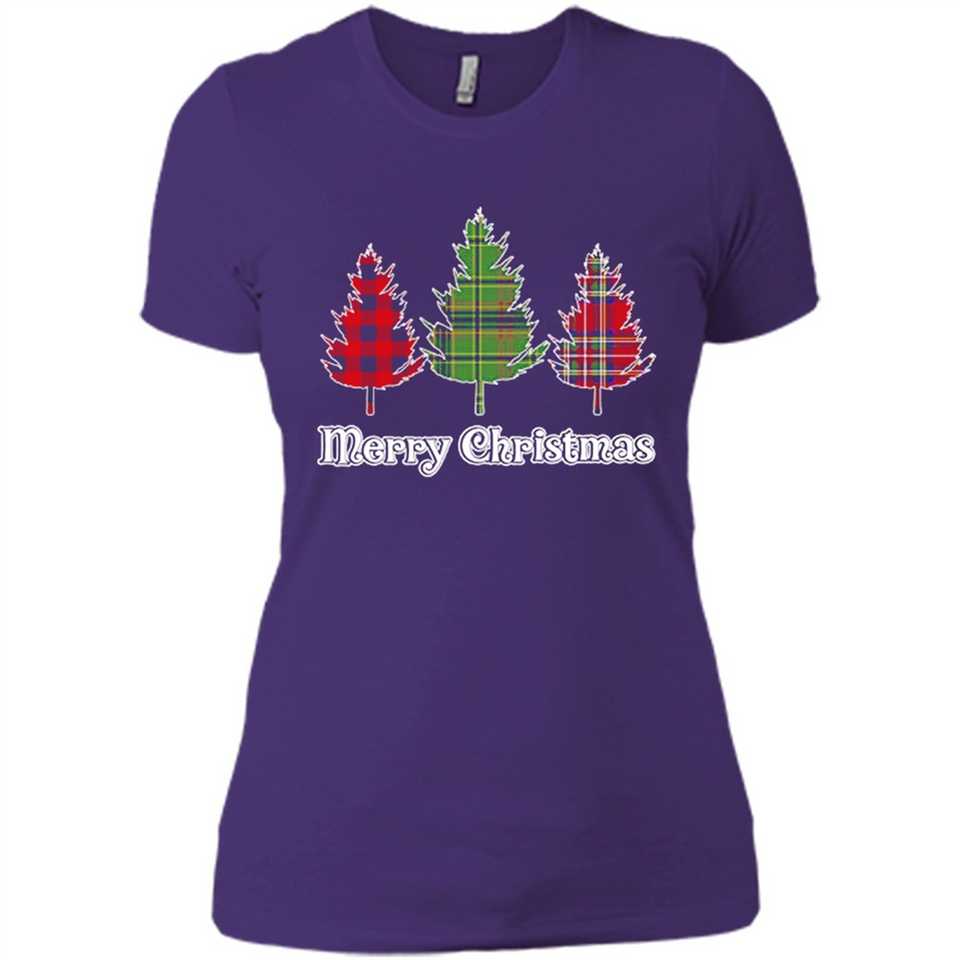 Plaid Christmas Tree Shirt Merry Christmas Plaid is Rad