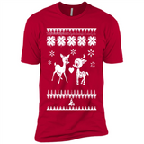 Rudolph and Clarice Ugly Christmas Sweater - Premium Short Sleeve T-Shirt