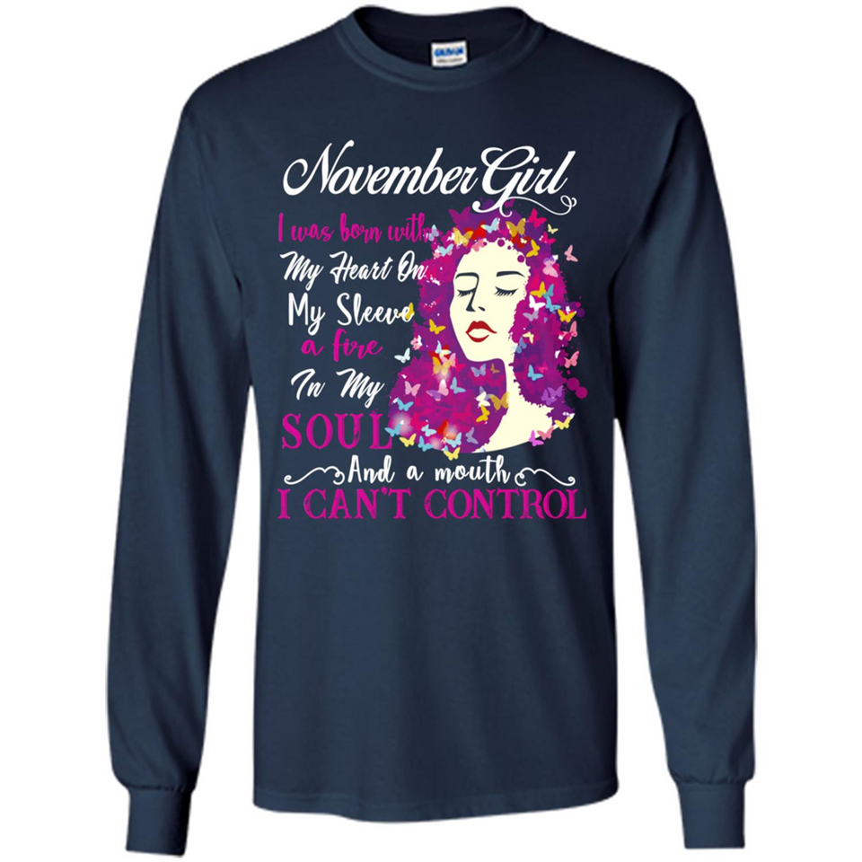 November Butterfly Girl - Long Sleeve T-Shirt