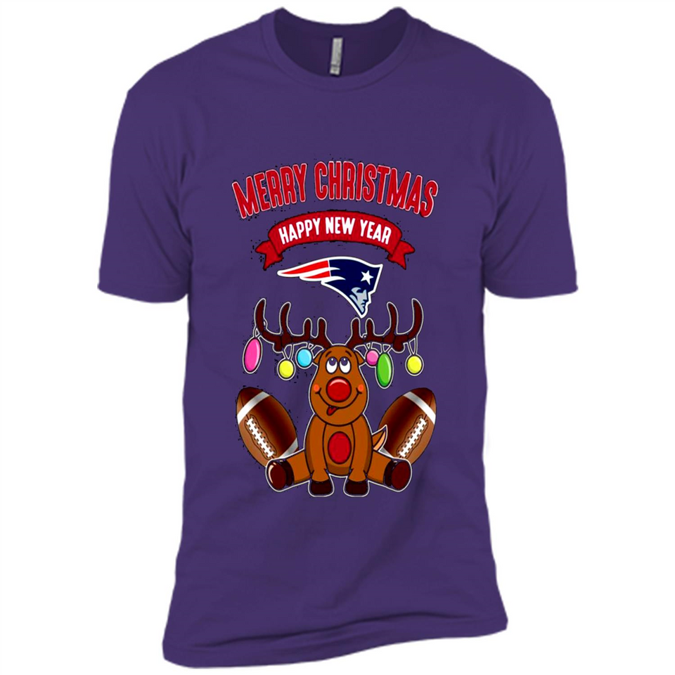 New England Patriots NFL Reindeer Funny Merry Christmas And Happy New Year