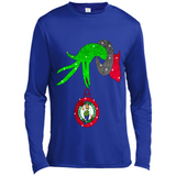GRINCH HAND HOLDING BOSTON CELTICS NBA GLITTER CHRISTMAS PINGPONG