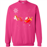 Christmas Unicorn Rudolph and Santa - Sweatshirt