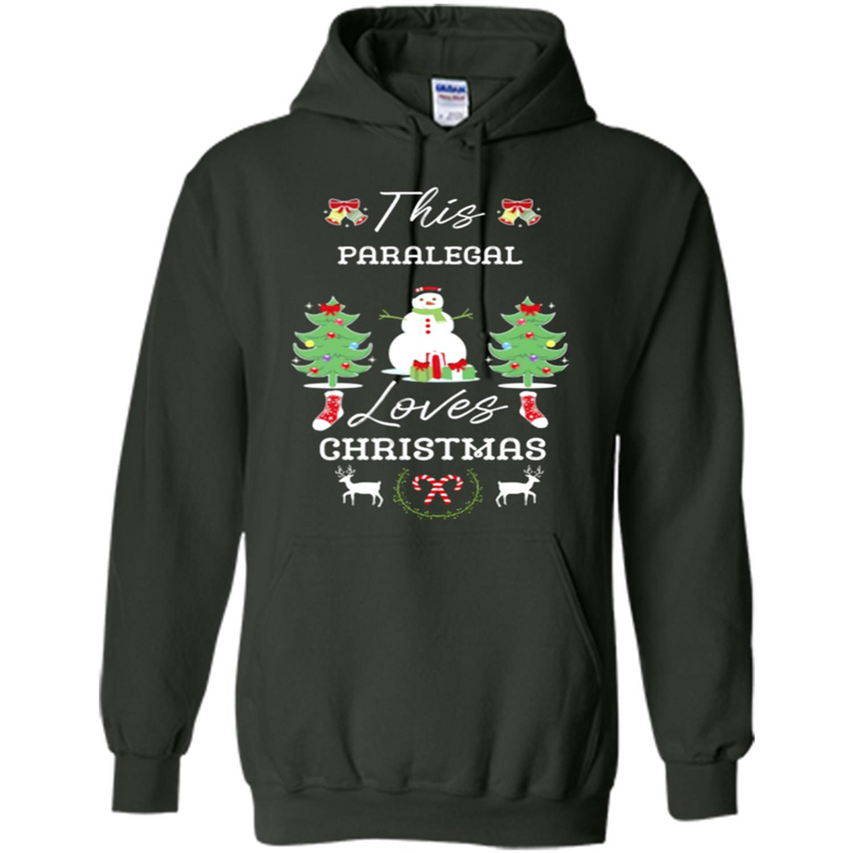This Paralegal Loves Christmas Tree Shirt with Snowman