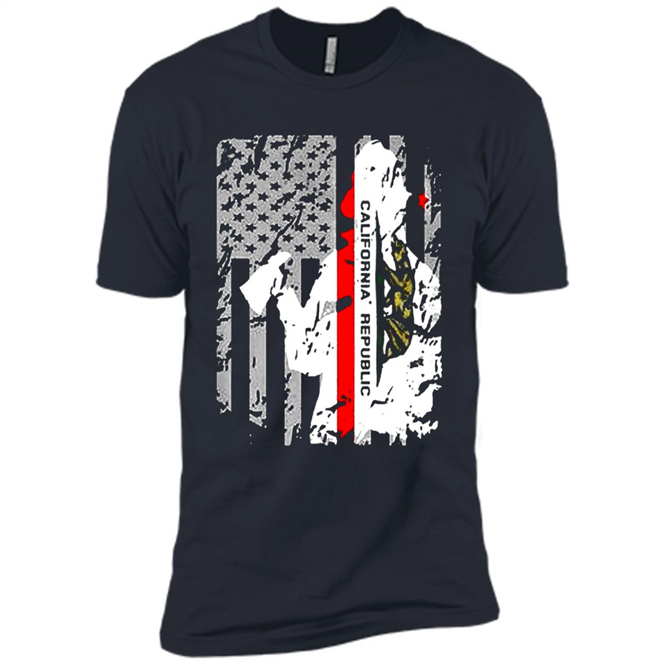 Paradise California Firefighter Thin Red Line Funds Youth T-Shirt PINGPONG - Premium Short Sleeve T-Shirt