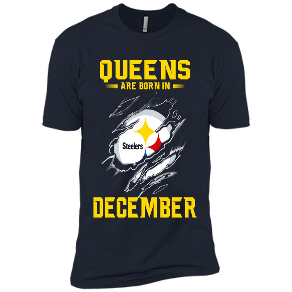 Queens Are Born In December - Pittsburgh Steelers Football - Premium Short Sleeve T-Shirt