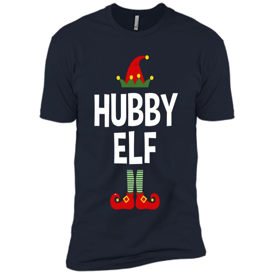 Hubby Elf Shirt - Family Matching Christmas Pajamas - Premium Short Sleeve T-Shirt