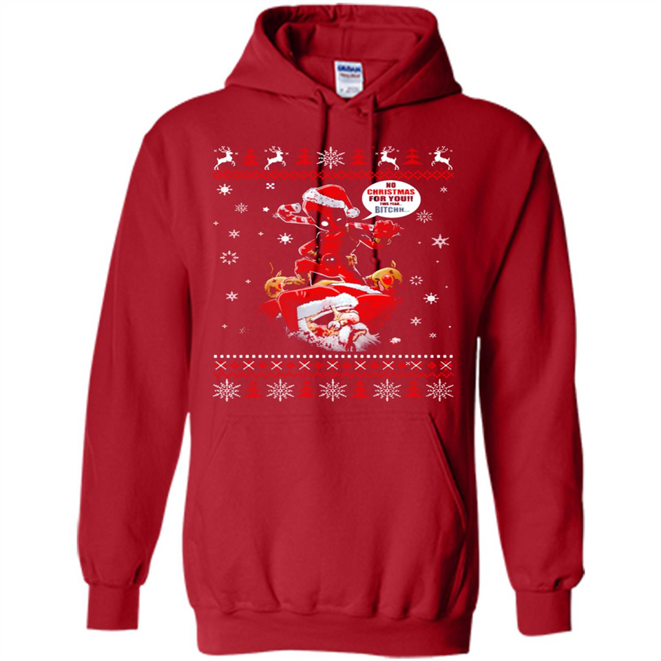 No Christmas for You – Deadpool Santa Claus Ugly Sweater - Hoodie