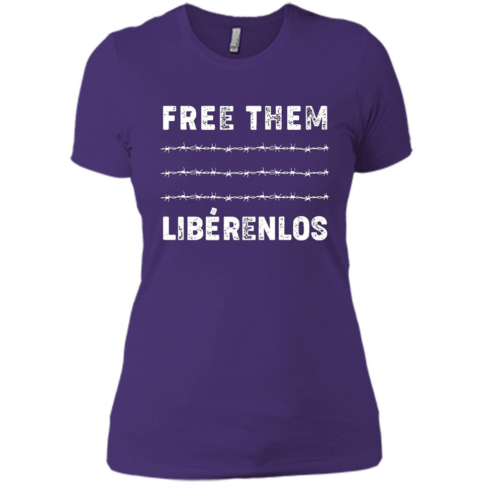 Peaceful Communities- Free Them Liberenlos Shirt PINGPONG - Ladies' Boyfriend T-Shirt